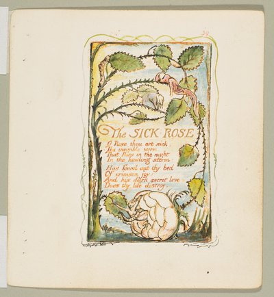 Songs of Innocence and of Experience: The Sick Rose by William Blake