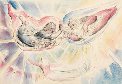 St Peter and St James with Dante and Beatrice by William Blake