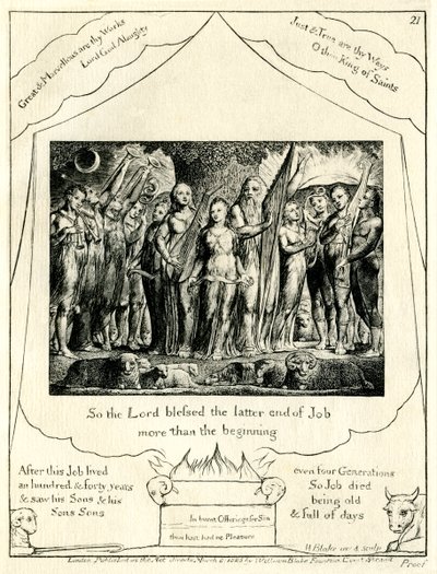 The Book of Job 42:12 (illustrated by William Blake) by William Blake