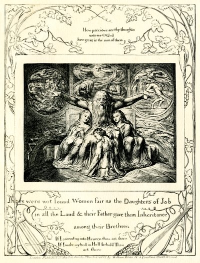The Book of Job 42:15 (illustrated by William Blake) by William Blake
