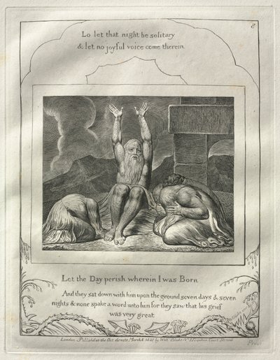 The Book of Job: No. 8, Let the Day Perish Wherein I Was Born, 1825 by William Blake