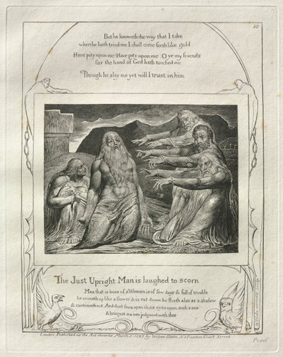 The Book of Job: The Just Upright Man is Laughed to Scorn by William Blake