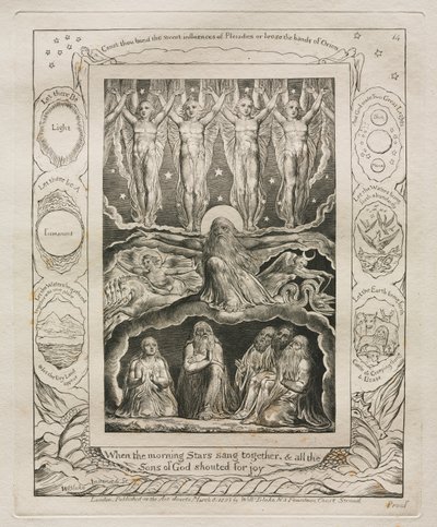 The Book of Job: Pl. 14, When the Morning Stars Sang Together, and All the Sons... by William Blake