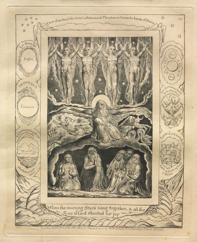 The Book of Job: Pl. 14, When the Morning Stars Sang Together, and All the Sons of God... by William Blake