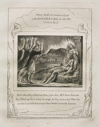 The Book of Job: Plate 7 by William Blake