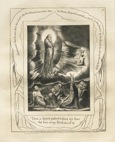 The Book of Job: Pl. 9, Then a Spirit Passed Before My Face the Hair of My Flesh Stood Up, 1825 by William Blake
