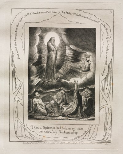 The Book of Job: Pl. 9, Then a Spirit passed before my face the hair of my flesh stood up by William Blake