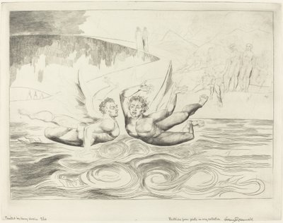 The Circle of the Corrupt Officials; the Devils Mauling Each Other by William Blake