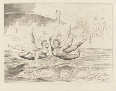 The Circle of the Corrupt Officials; the Devils Mauling Each Other by William Blake