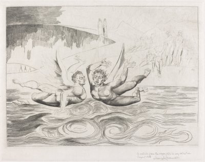 The Circle of the Corrupt Officials, the Devils Mauling Each Other by William Blake