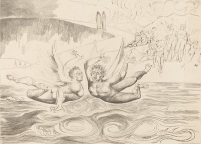 The Circle of the Corrupt Officials, the Devils Mauling Each Other by William Blake
