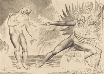 The Circle of the Corrupt Officials, the Devils Tormenting Ciampolo by William Blake