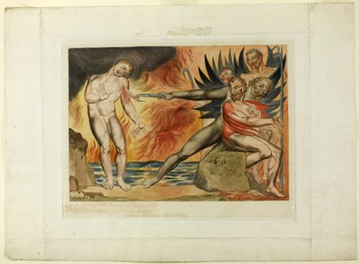 The Circle of the Corrupt Officials; the Devils Tormenting Ciampolo. Inferno, Canto XXII by William Blake
