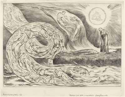 The Circle of the Lustful; Paolo and Francesca by William Blake