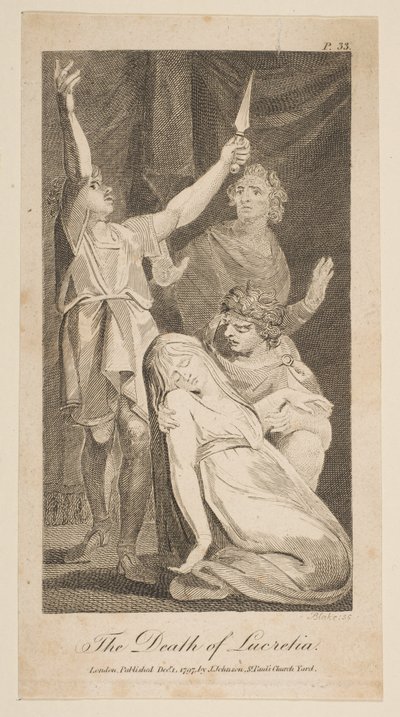 The Death of Lucretia by William Blake