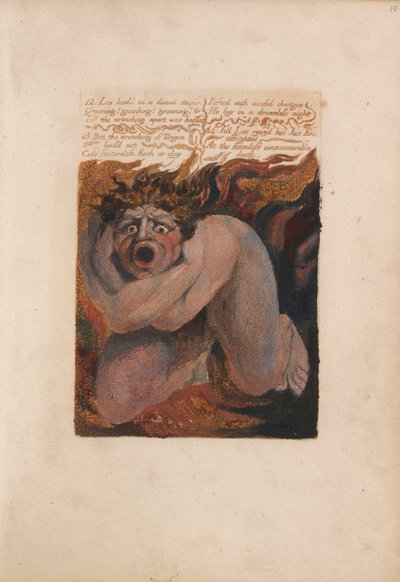 The First Book of Urizen, Plate 10, 12- Los Howled in a Dismal Stupor (Bentley 7) by William Blake