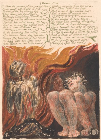 The First Book of Urizen, Plate 10, 7. From the caverns of his jointed spine . . . . (Bentley 11) by William Blake