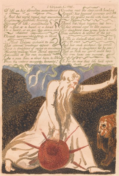 The First Book of Urizen, Plate 20, "Of Life Forsaken Mountains . . . ." (Bentley 23) by William Blake