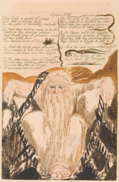The First Book of Urizen, Plate 25, "They lived a period of years . . . ." (Bentley 28) by William Blake