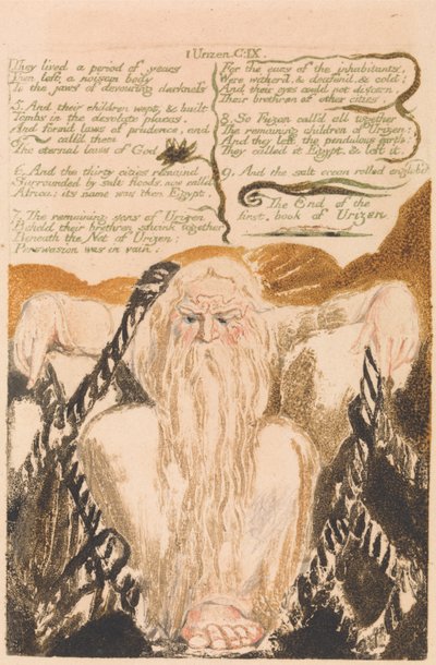 The First Book of Urizen, Plate 25, They lived a period of years... (Bentley 28) by William Blake