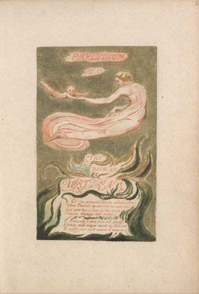 The First Book of Urizen, Plate 2, Preludium to the Book of Urizen (Bentley 2) by William Blake