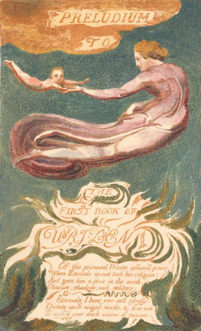 The First Book of Urizen, Plate 2, Preludium to the Book of Urizen (Bentley 2a) by William Blake