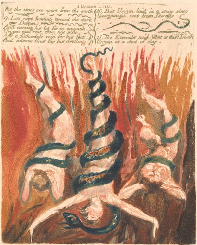 The First Book of Urizen, Plate 7, "As the Stars are Apart from the Earth..." (Bentley 6) by William Blake