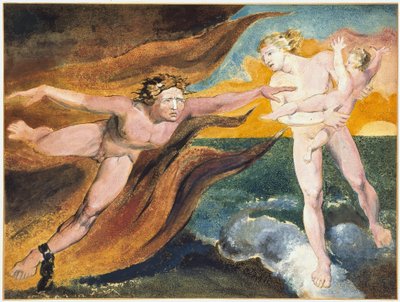The Good and Evil Angels Struggling for Possession of a Child by William Blake