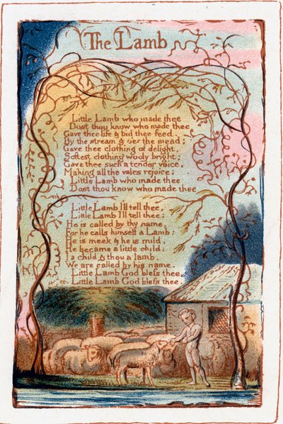 The Lamb, illustration from Songs of Innocence and of Experience by William Blake