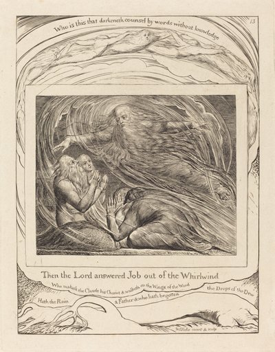 The Lord Answering Job out of the Whirlwind by William Blake