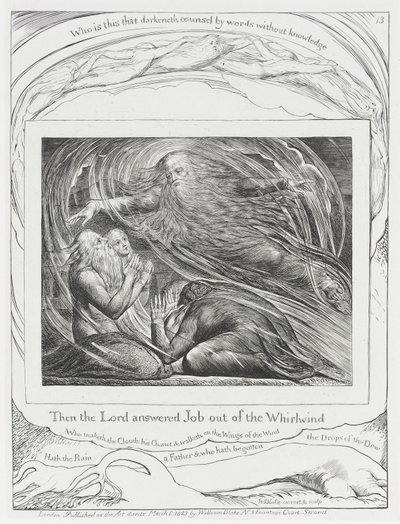 The Lord Answering Job out of the Whirlwind by William Blake