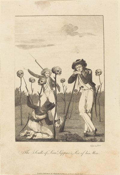 The Skulls of Lieutenant Leppar and Six of His Men by William Blake