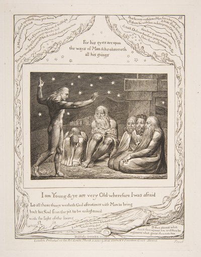 The Wrath of Elihu, from Illustrations of the Book of Job by William Blake