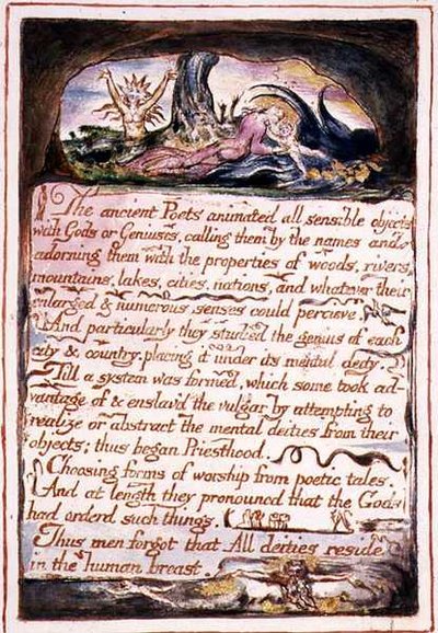 "The ancient poets...", illustration and text from 