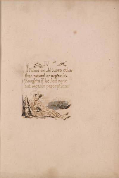 There Is No Natural Religion, Plate 6, IV None could have . . . . (Bentley a7) by William Blake