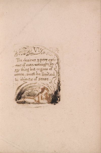 There Is No Natural Religion, Plate 8, VI The Desires & Perceptions (Bentley a9) by William Blake
