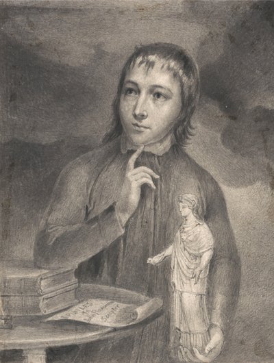 Thomas Alphonso Hayley, Half-Length Drawing by William Blake