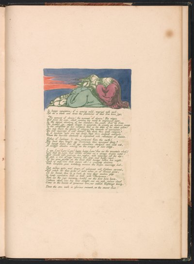 Visions of the Daughters of Albion, Plate 10, In Happy Copulation by William Blake