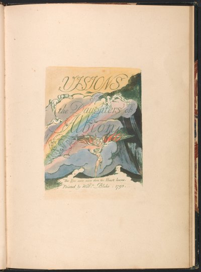 Visions of the Daughters of Albion, Plate 2, Title Page by William Blake