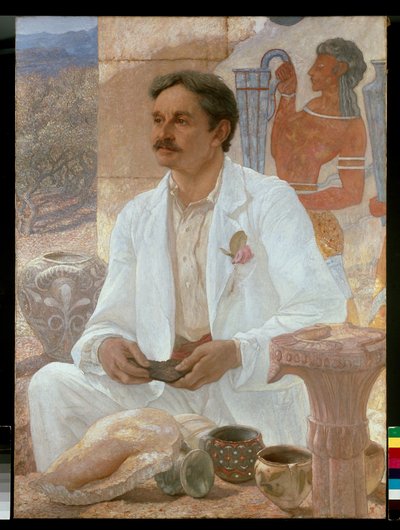 Sir Arthur Evans among the Ruins of the Palace of Knossos by William Blake Richmond
