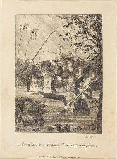 March Through a Swamp or Marsh in Terra-firma by William Blake after John Gabriel Stedman
