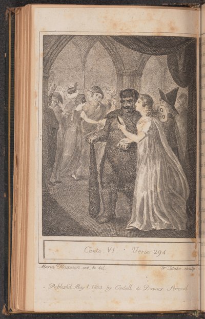 Canto IV, Verse 294 by William Blake after Mary Ann Flaxman