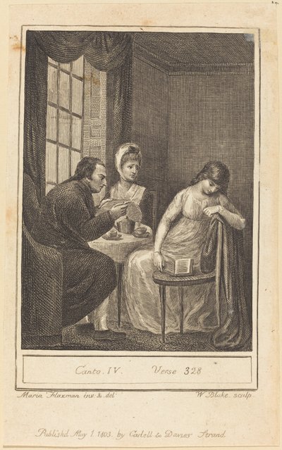 Canto IV, Verse 328 by William Blake after Mary Ann Flaxman
