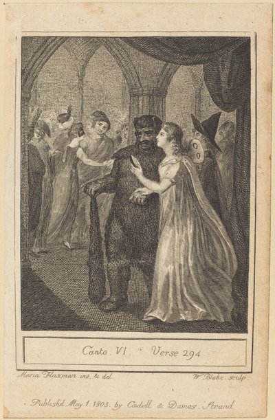 Canto VI, Verse 294 by William Blake after Mary Ann Flaxman
