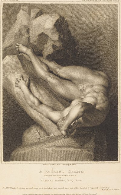 A Falling Giant by William Bond after William Hilton I after Thomas Banks