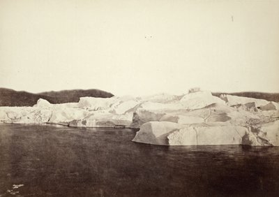 The Coast Blockaded By Icebergs Near Julianes Haab by William Bradford