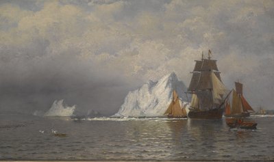 Whaler and Fishing Vessels Near the Coast of Labrador, c.1880 by William Bradford
