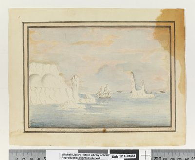 Ice Islands Through Which the Sirius Sailed December 14 1788 off Cape Horn by William Bradley