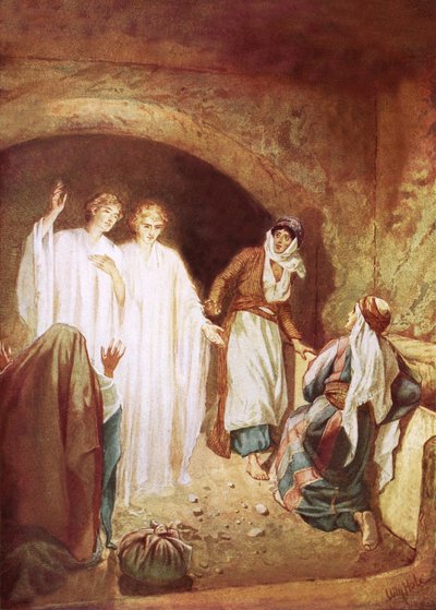 Angels declaring that Jesus is risen from the dead by William Brassey Hole