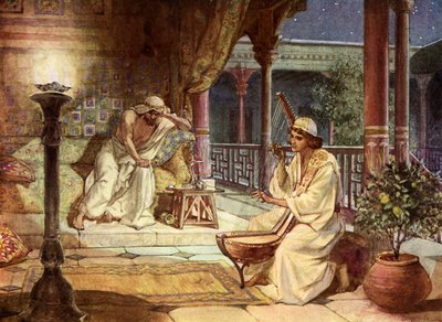 David Playing on the Harp for Saul by William Brassey Hole